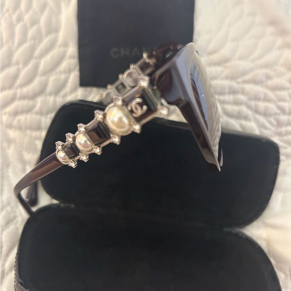 Chanel Crystal Pearl Cateye Sunglasses